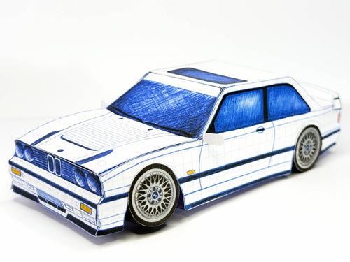 E30 Legacy 2.0 — Paper Car Collectible Kit — Glue Included