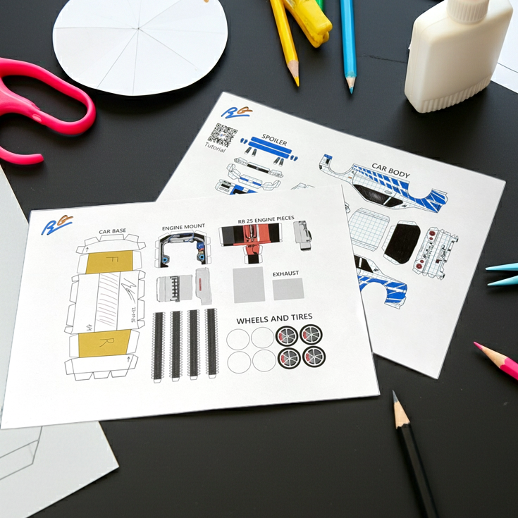 Nissan Skyline r34 — Fast and Furious PDF Template (Digital)