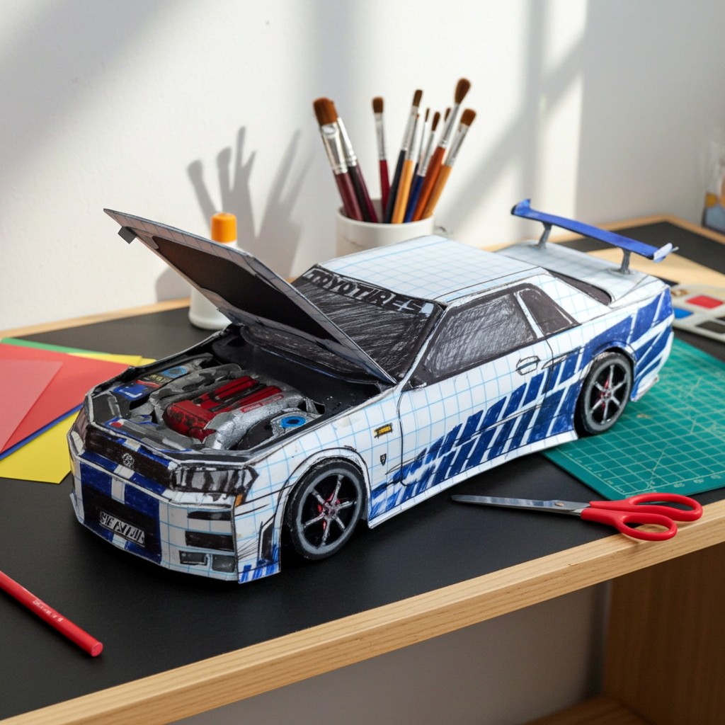 Nissan Skyline r34 — Fast and Furious PDF Template (Digital)