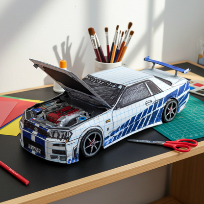 Nissan Skyline r34 — Fast and Furious PDF Template (Digital)