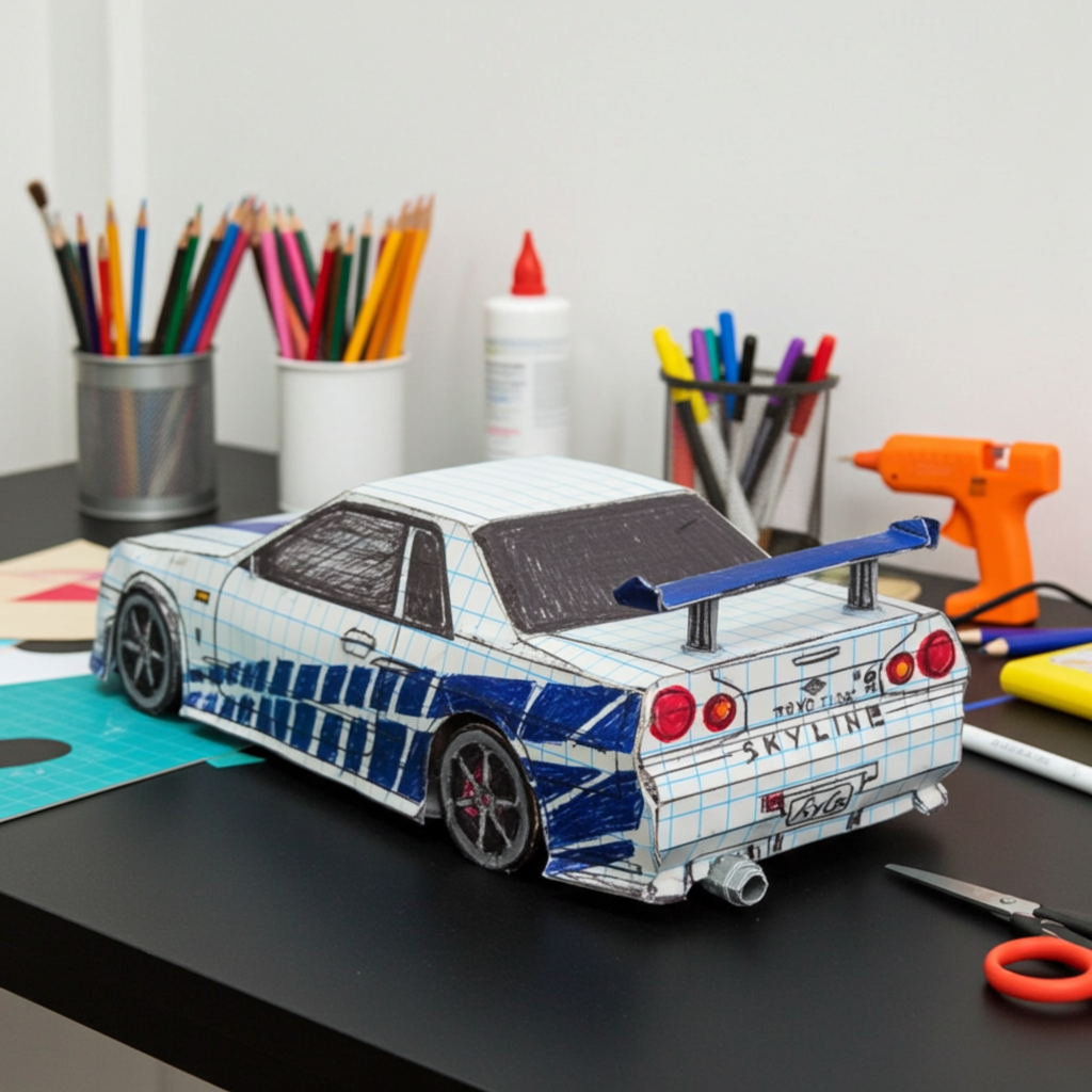 Nissan Skyline r34 — Fast and Furious PDF Template (Digital)